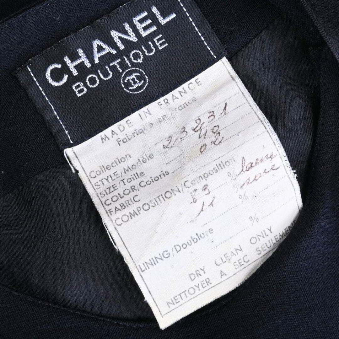CHANEL(シャネル)のCHANEL フランス製   ドレス ワンピース  パールボタン レディースのワンピース(ひざ丈ワンピース)の商品写真