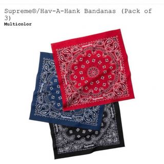 シュプリーム(Supreme)の未開封supreme®︎hav-a-hank bandannas(3枚セット）(バンダナ/スカーフ)