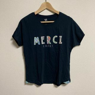 AfternoonTea MERCI メルシー　Tシャツ ネイビー　レディース