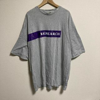 Lng Tシャツ オーバーサイズ　古着　グレー　灰色　XL メンズ(Tシャツ/カットソー(半袖/袖なし))