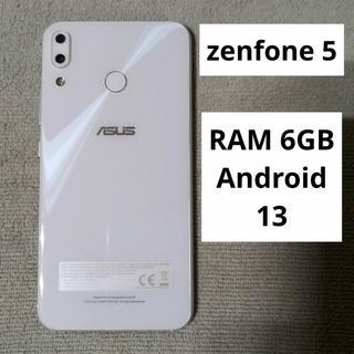 ゼンフォン(ZenFone)の美品 ZenFone5 6GB/64GB Android13 SIMフリー(スマートフォン本体)