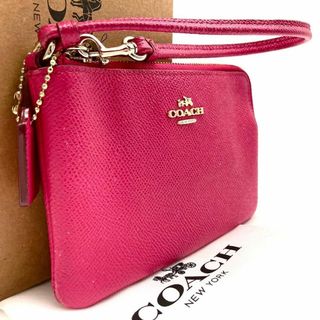 コーチ(COACH)のコーチ ポーチ 小物入れ マルチケース ストラップ レザー ピンク 60517(その他)