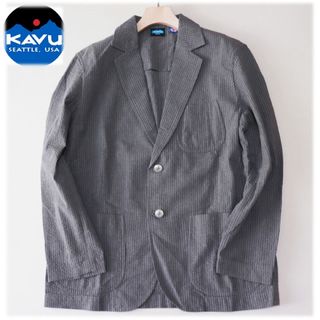 カブー(KAVU)の《KAVU》新品 軽量 春夏 凹凸シアサッカー 3Bアンコンジャケット M(テーラードジャケット)