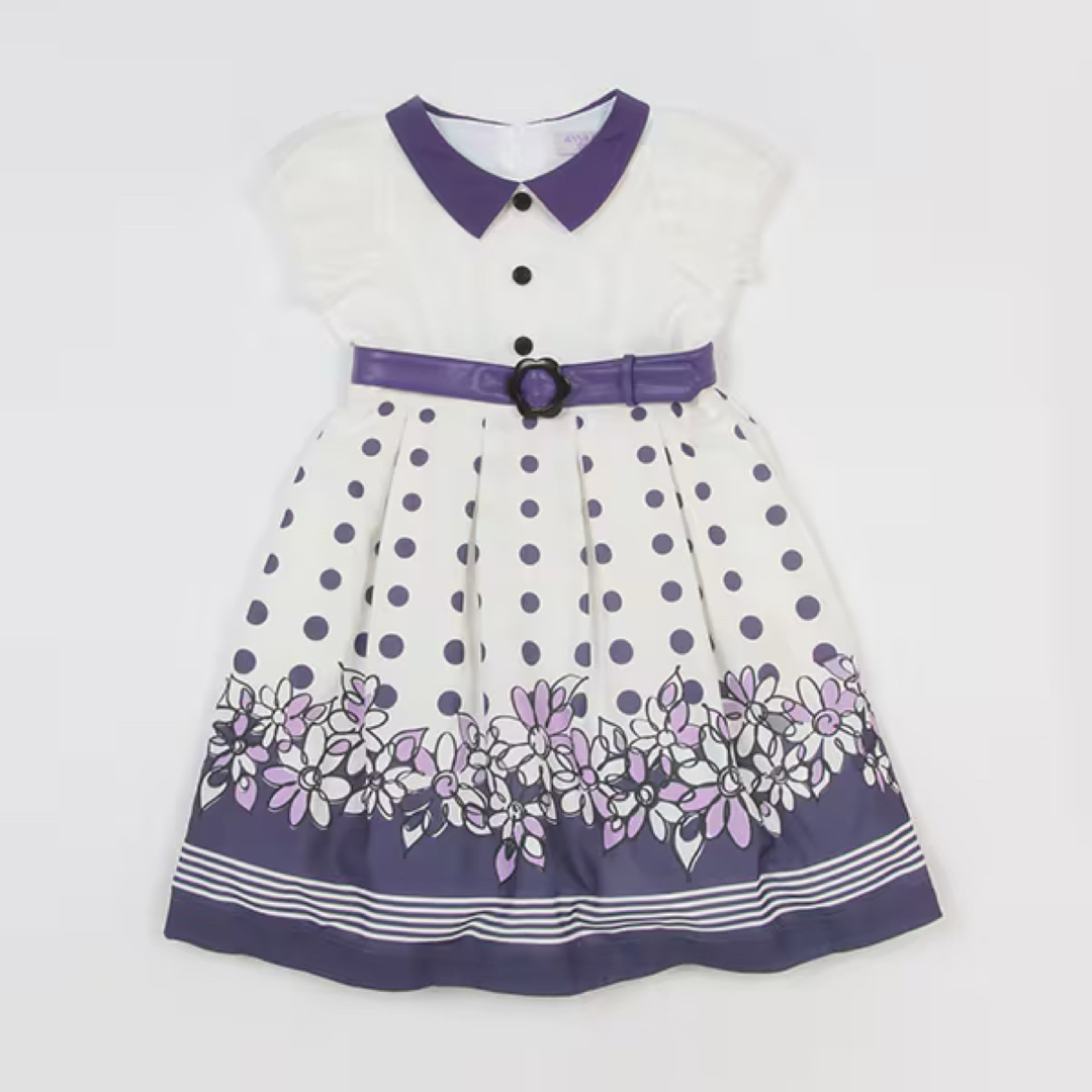 ANNA SUI mini(アナスイミニ)のアナスイミニ☆ベルト付きフラワーワンピース☆130 キッズ/ベビー/マタニティのキッズ服女の子用(90cm~)(ワンピース)の商品写真