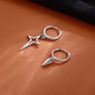 ピアス シルバー アクセサリー ストリート クール かっこいい シンプル デート(ピアス)