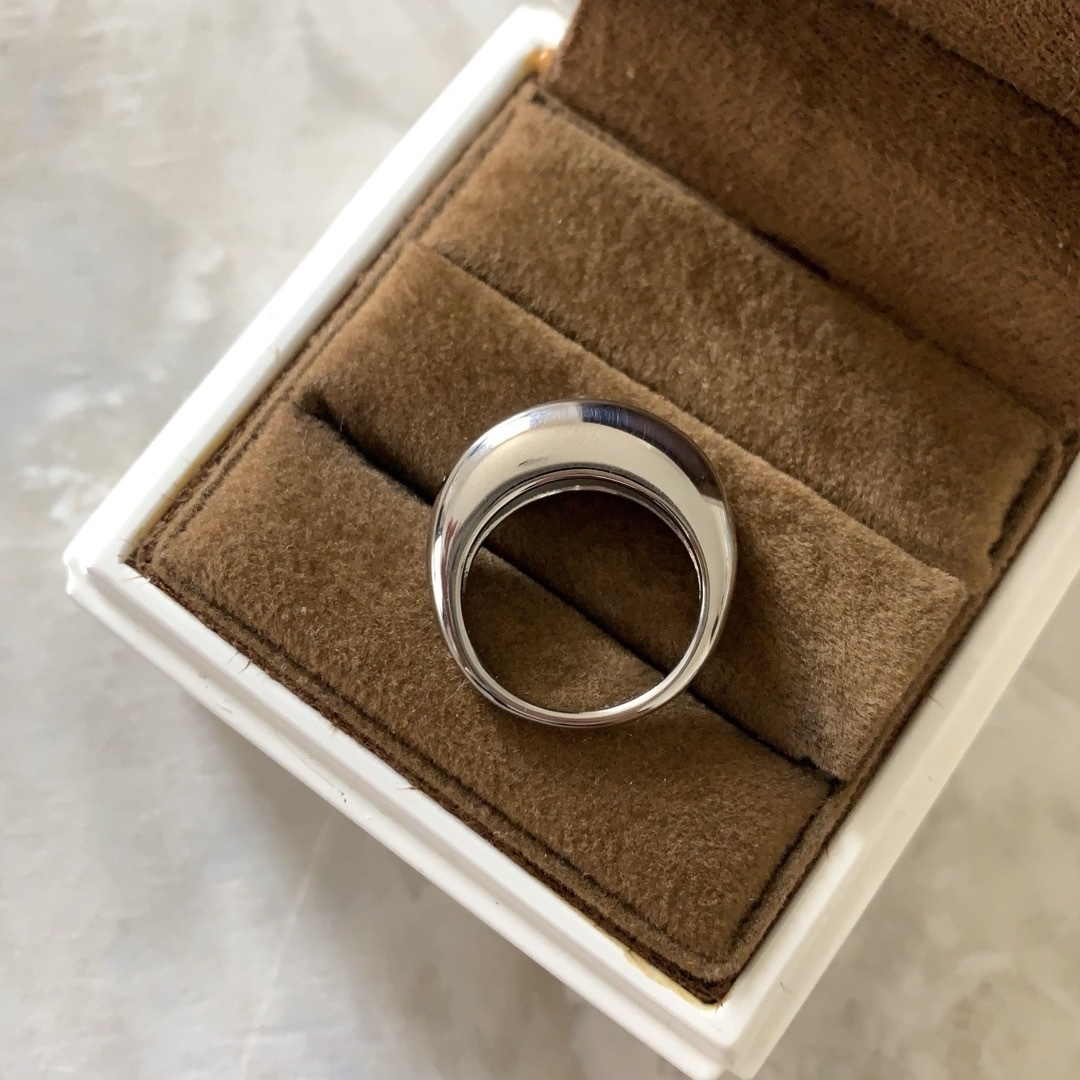 15号○stainless ぷっくりデザイン　リング　指輪　ステンレス　シルバー レディースのアクセサリー(リング(指輪))の商品写真