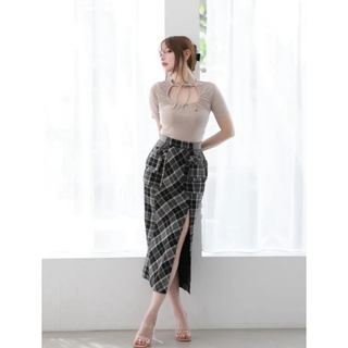 Anna check long skirt size M(その他)