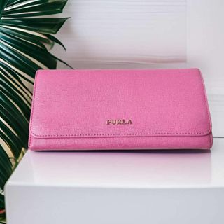 フルラ(Furla)の美品★フルラ FURLA 長財布 レザー レディース ピンク(財布)