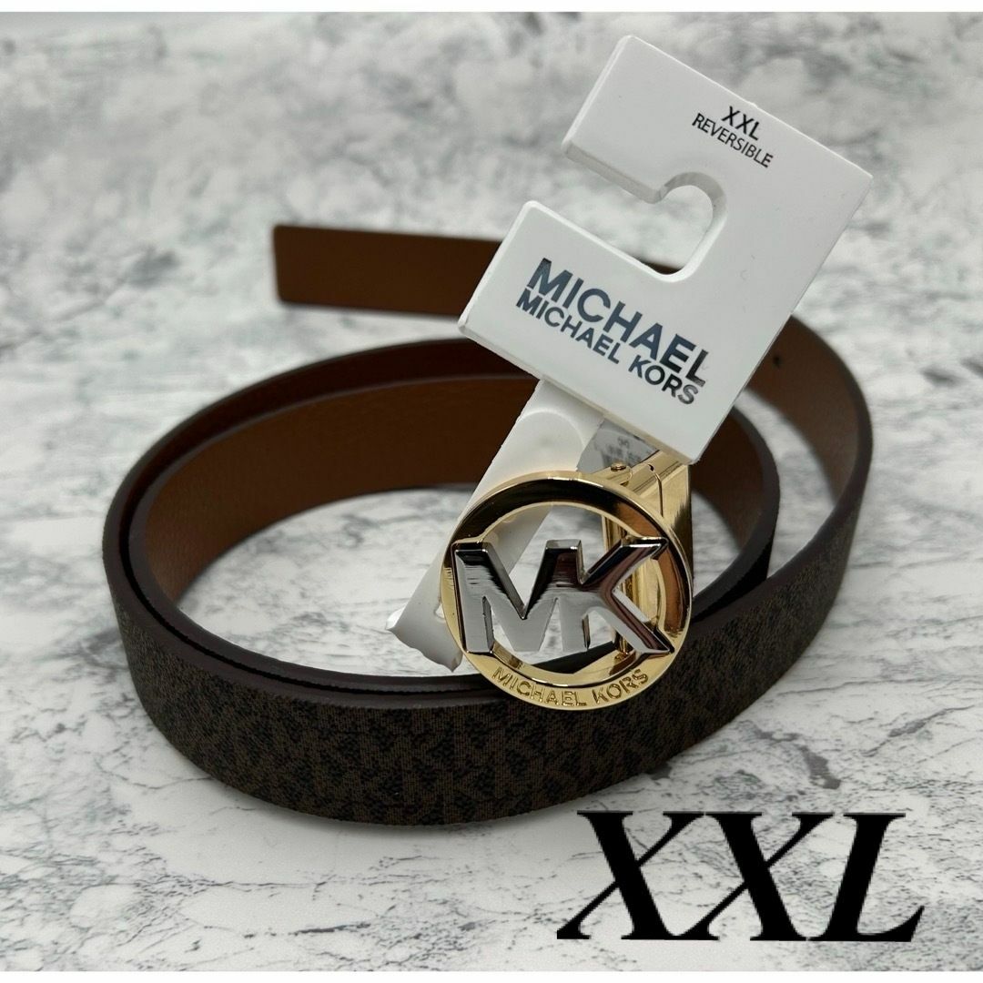 希少サイズ マイケルコース シグネチャーロゴ リバーシブル ベルト XXL レディースのファッション小物(ベルト)の商品写真