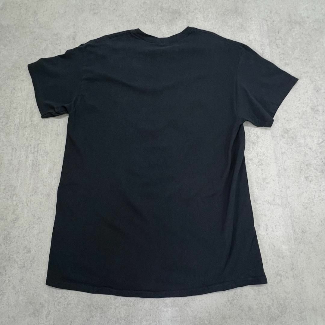 VINTAGE(ヴィンテージ)のパグの紳士　チェック　ベスト　リボン　かわいい　Tシャツ　古着　ブラック　L メンズのトップス(Tシャツ/カットソー(半袖/袖なし))の商品写真