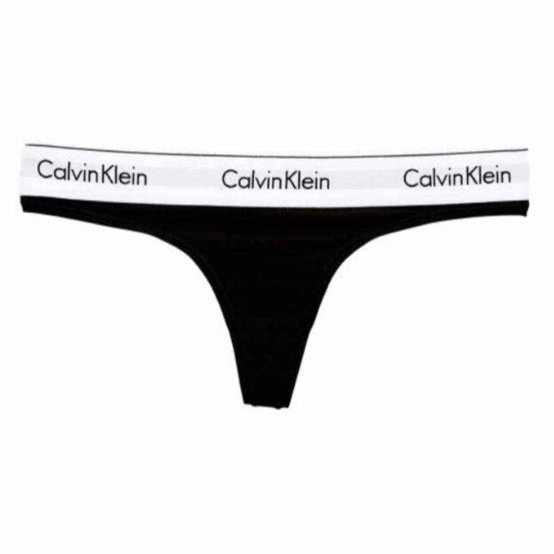 ck Calvin Klein(シーケーカルバンクライン)のカルバンクライン　レディース　上下セット　ブラ&ショーツTバッグ　黒　下着　 L レディースの下着/アンダーウェア(ブラ&ショーツセット)の商品写真
