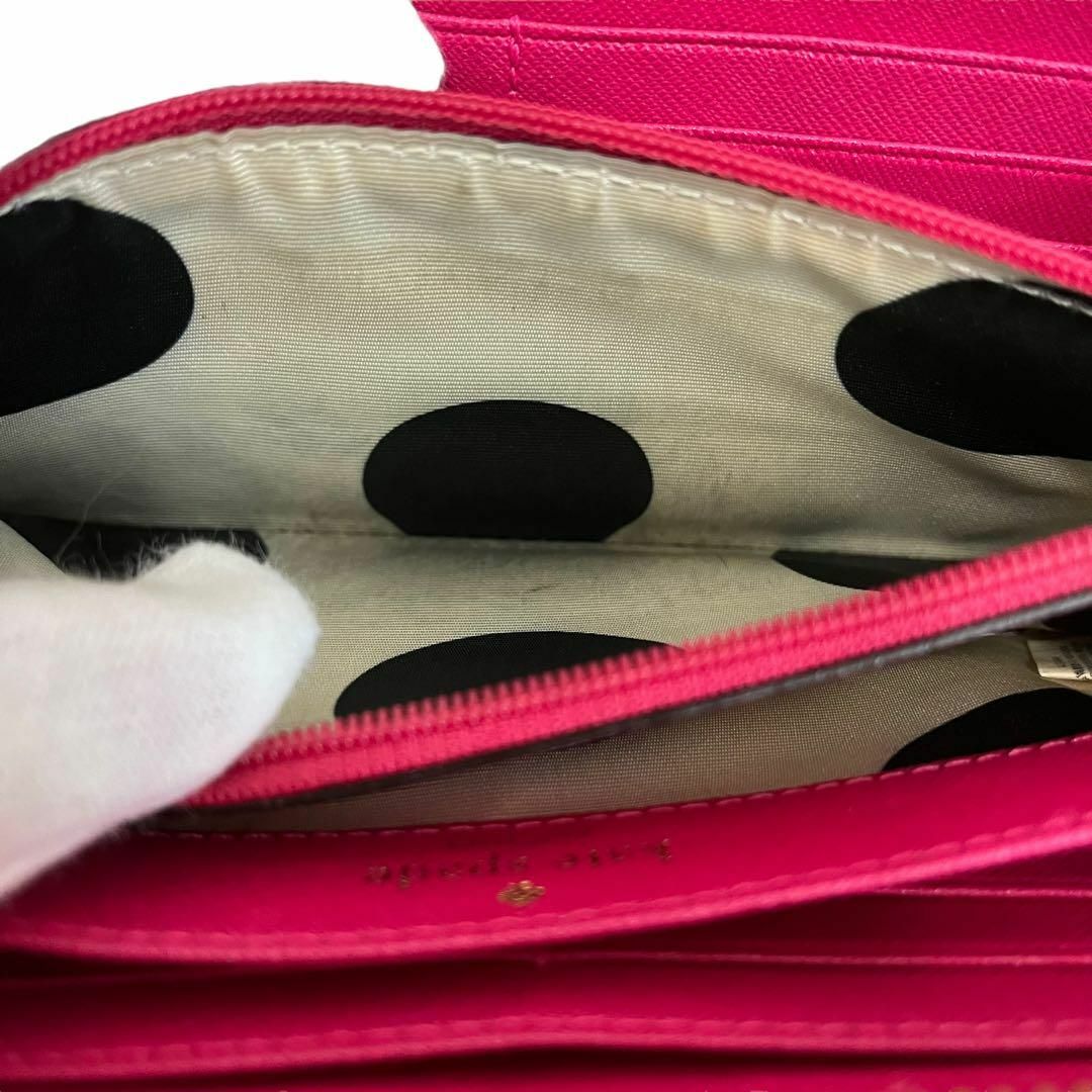 kate spade new york(ケイトスペードニューヨーク)のケイトスペードニューヨーク ピンク 長財布 ラウンドファスナー レディースのファッション小物(財布)の商品写真