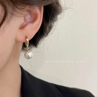 ♥️人気♥️パール ピアス 真珠 フープピアス 韓国 ゴールド(ピアス)