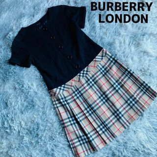 BURBERRY LONDON バーバリー 半袖ドッキングワンピース 160(ワンピース)