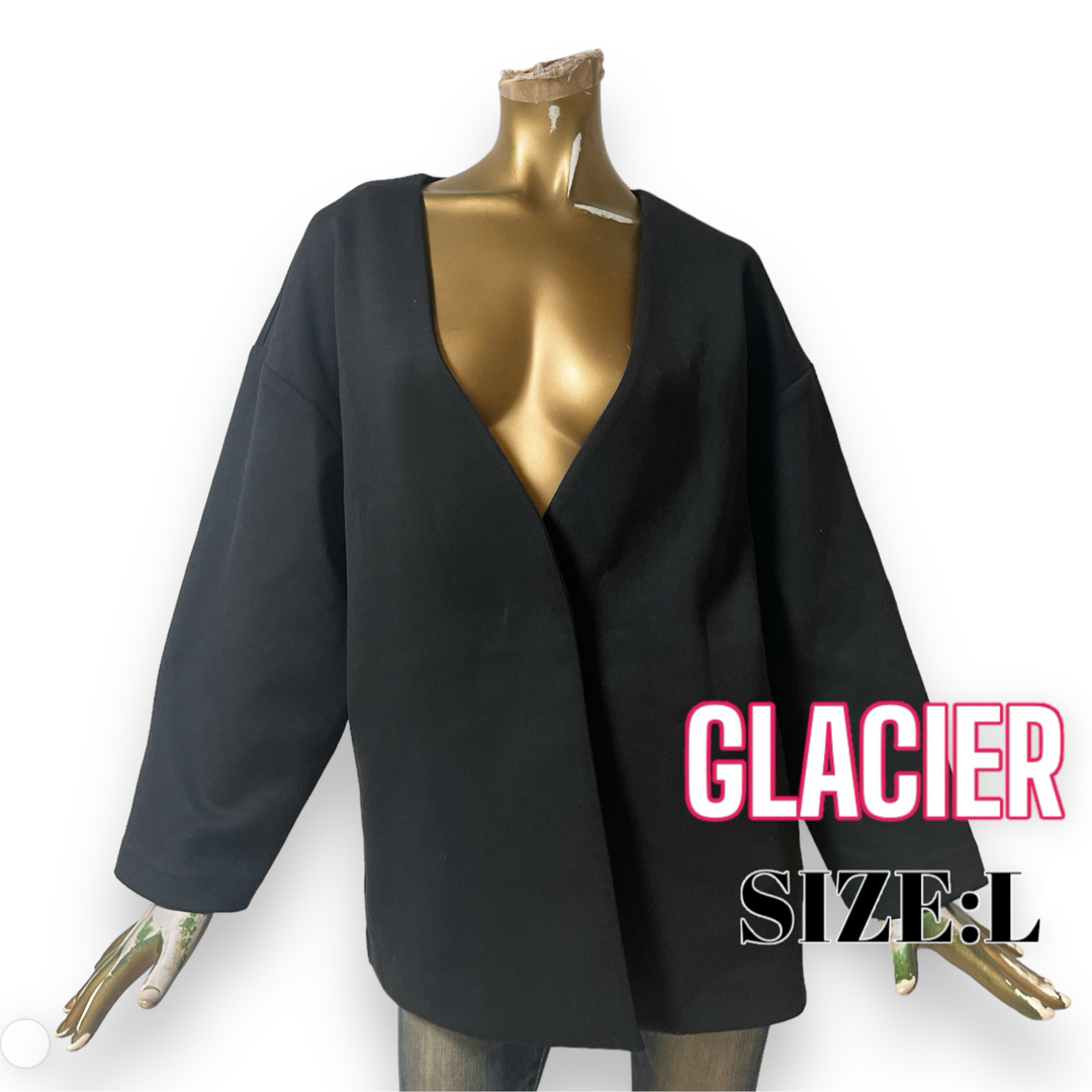 GLACIER(グラシア)のGLACIER ♥ 無地 シンプル カラーレスハーフコート ジャケット レディースのジャケット/アウター(ノーカラージャケット)の商品写真