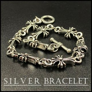 バングル メンズ ブレスレット クロス シルバー アクセサリー 261A F