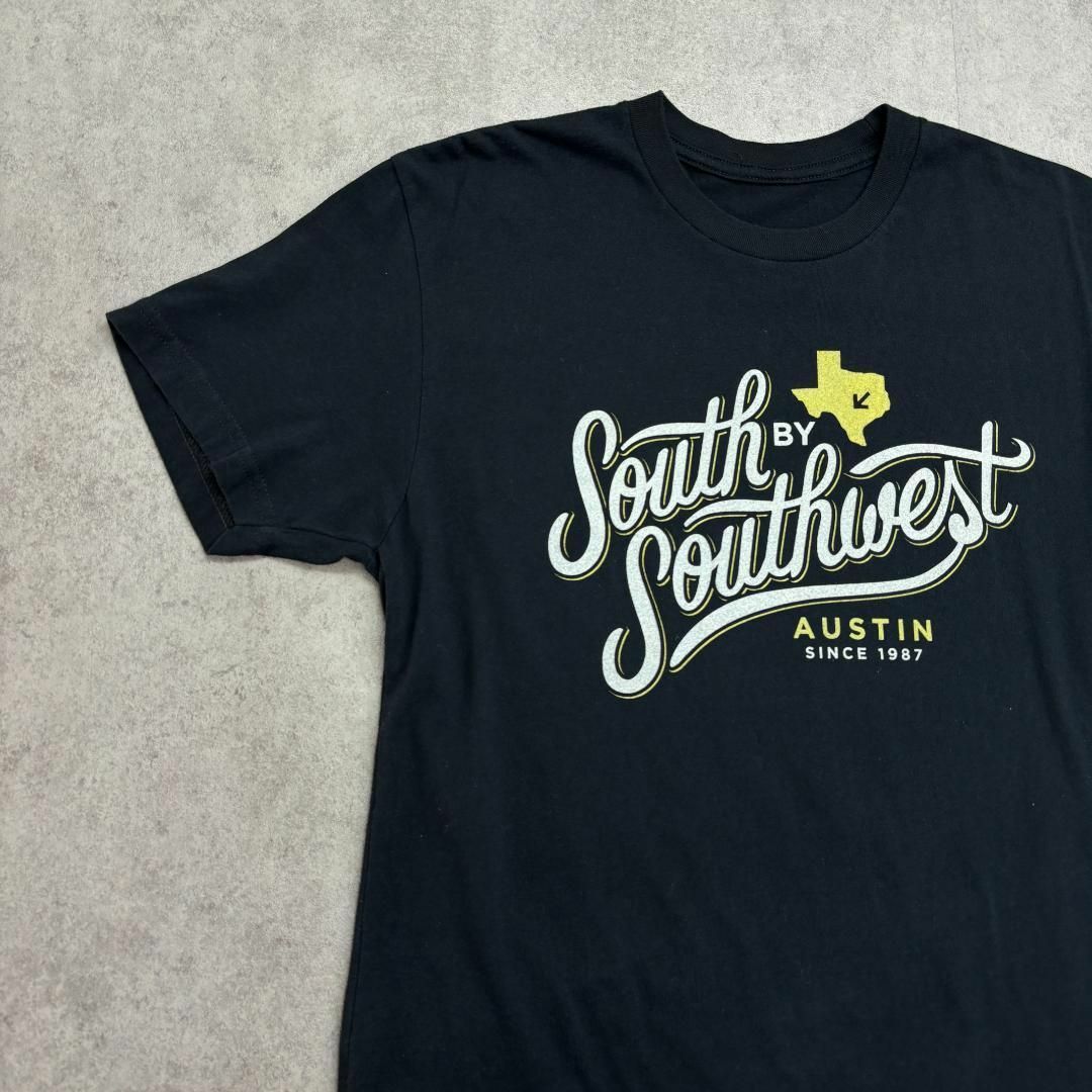 VINTAGE(ヴィンテージ)のSouth BY Southwest　ロゴプリント　Tシャツ　古着　ブラック　S メンズのトップス(Tシャツ/カットソー(半袖/袖なし))の商品写真
