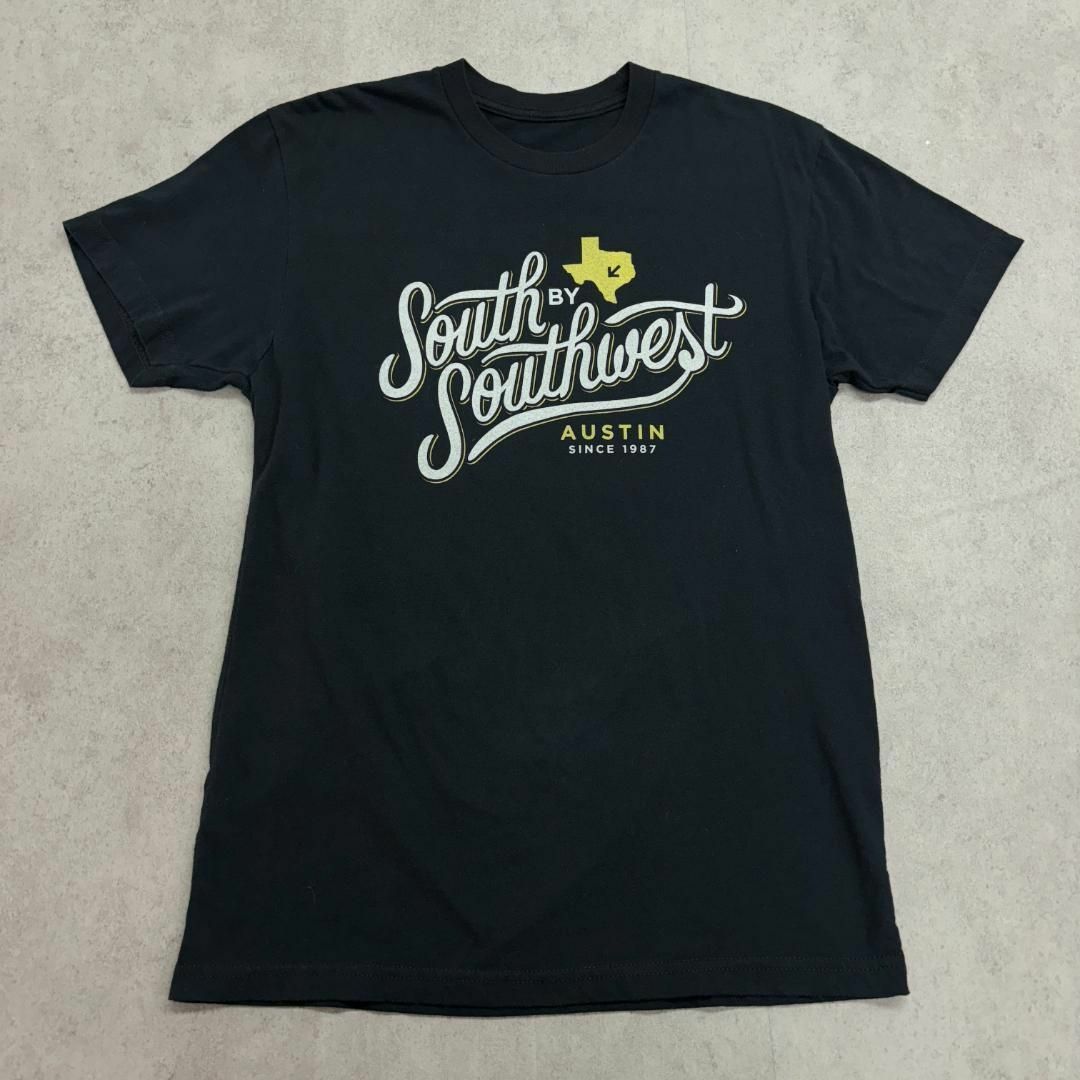 VINTAGE(ヴィンテージ)のSouth BY Southwest　ロゴプリント　Tシャツ　古着　ブラック　S メンズのトップス(Tシャツ/カットソー(半袖/袖なし))の商品写真