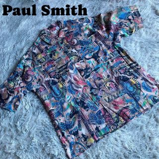 ポールスミス(Paul Smith)の【美品】Paul Smith ポールスミス 英国製 総柄 半袖 シャツ XL(Tシャツ/カットソー(半袖/袖なし))