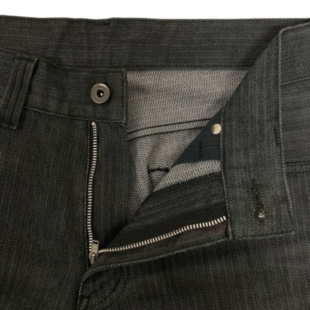 BOYCOTT(ボイコット)のボイコット デニム ジーンズ ストレート シェブロン柄 ロング丈 4 黒 メンズ メンズのパンツ(スラックス)の商品写真