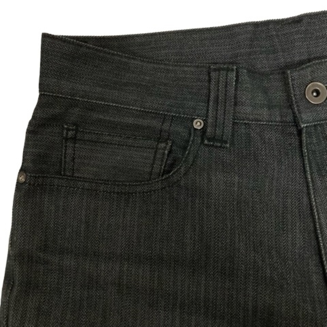 BOYCOTT(ボイコット)のボイコット デニム ジーンズ ストレート シェブロン柄 ロング丈 4 黒 メンズ メンズのパンツ(スラックス)の商品写真