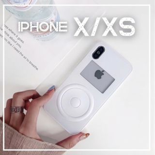 iPodデザイン iPhoneケース 白 ホワイト iPhoneX/XS 個性的(iPhoneケース)