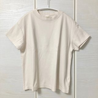 ジーユー(GU)のGU スムースT クルーネックT  ベージュ M 綿100%(Tシャツ/カットソー(半袖/袖なし))