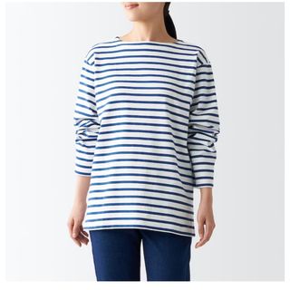 ムジルシリョウヒン(MUJI (無印良品))の無印良品　ボートネック長袖Tシャツ(Tシャツ(長袖/七分))