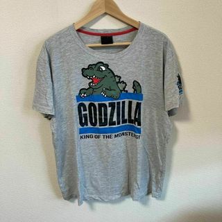 GOZILLA ゴジラ　Tシャツ プリント　恐竜　グレー　灰色　L(Tシャツ/カットソー(半袖/袖なし))