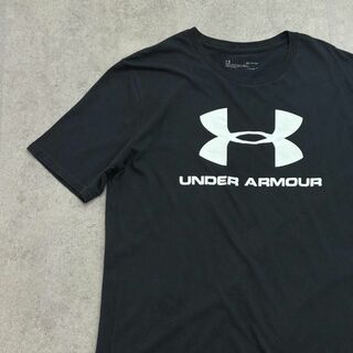 アンダーアーマー(UNDER ARMOUR)のUNDER ARMOUR　ブランドロゴ　Tシャツ　古着　ブラック　SM(Tシャツ/カットソー(半袖/袖なし))