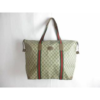  中古 グッチ GUCCI シェリーライン ボストンバッグ　GG柄 旅行鞄 89.19.012ブランド ヴィンテージ バッグ ベージュ(その他)