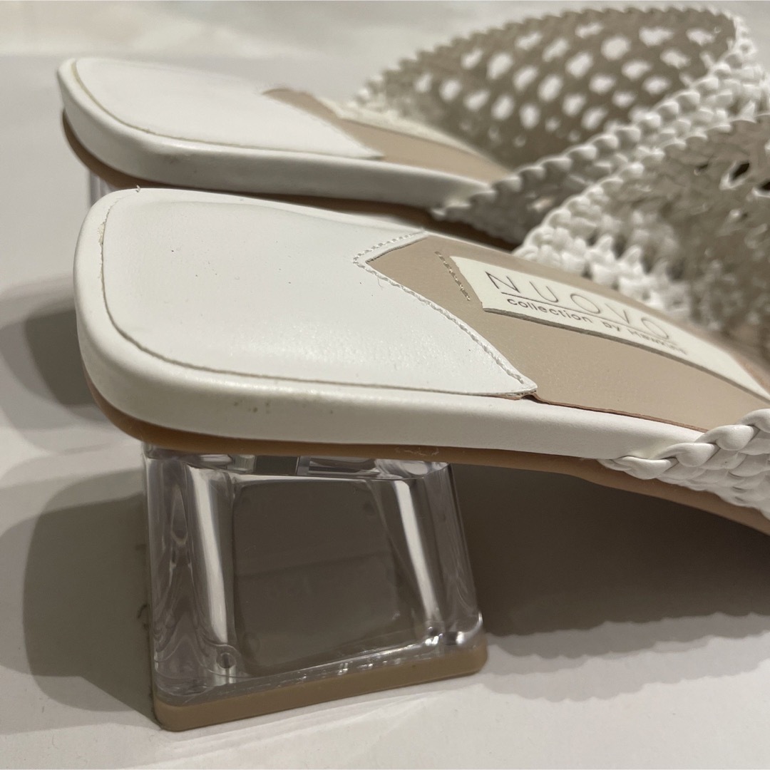 クリアヒール　メッシュサンダル　24.0 レディースの靴/シューズ(サンダル)の商品写真