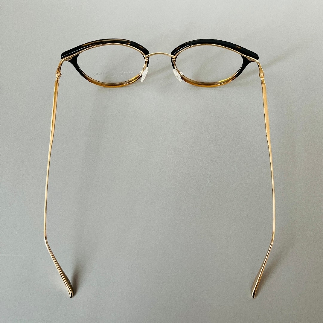 バートンペレイラ メガネ ボストン 新品 チタン 日本製 ブラウン ゴールド 金 メンズのファッション小物(サングラス/メガネ)の商品写真