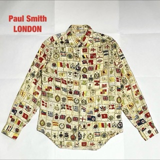 Paul Smith - 【人気】Paul Smith LONDON　ポールスミス　総柄シャツ　万国旗