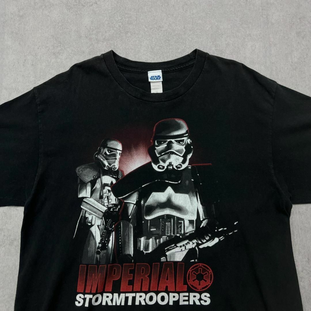 スターウォーズ　ストームトルーパーズ　ムービー　Tシャツ　古着　ブラック　L メンズのトップス(Tシャツ/カットソー(半袖/袖なし))の商品写真