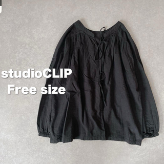 STUDIO CLIP - studioCLIPスタディオクリップ ダブルフロントギャザー羽織ブラウス
