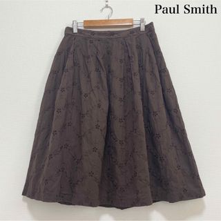 Paul Smith - Paul Smith 膝丈カットワークレーススカート サイズ40 コットン 春夏