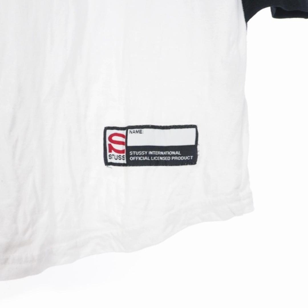 STUSSY(ステューシー)のステューシー 90SS 00S 紺タグ Tシャツ 七分袖 M ホワイト ブラック メンズのトップス(その他)の商品写真