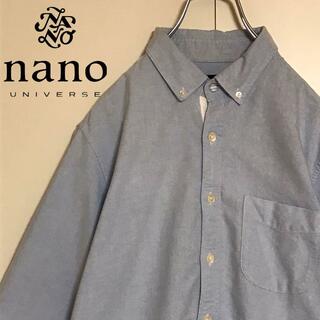 nano・universe - 【入手困難】ナノユニバース 七分袖デニムシャツ　ライトブルー　H919