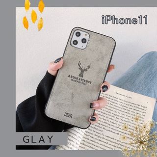 iPhone11 iPhone12 12Pro ケース カバー 韓国 しか 鹿(iPhoneケース)