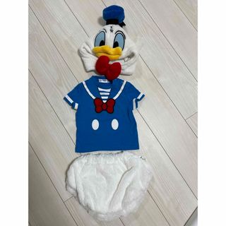 ディズニー(Disney)のドナルド　ベビー服（80）&帽子（48-50 ）東京ディズニーリゾート　　(Ｔシャツ)