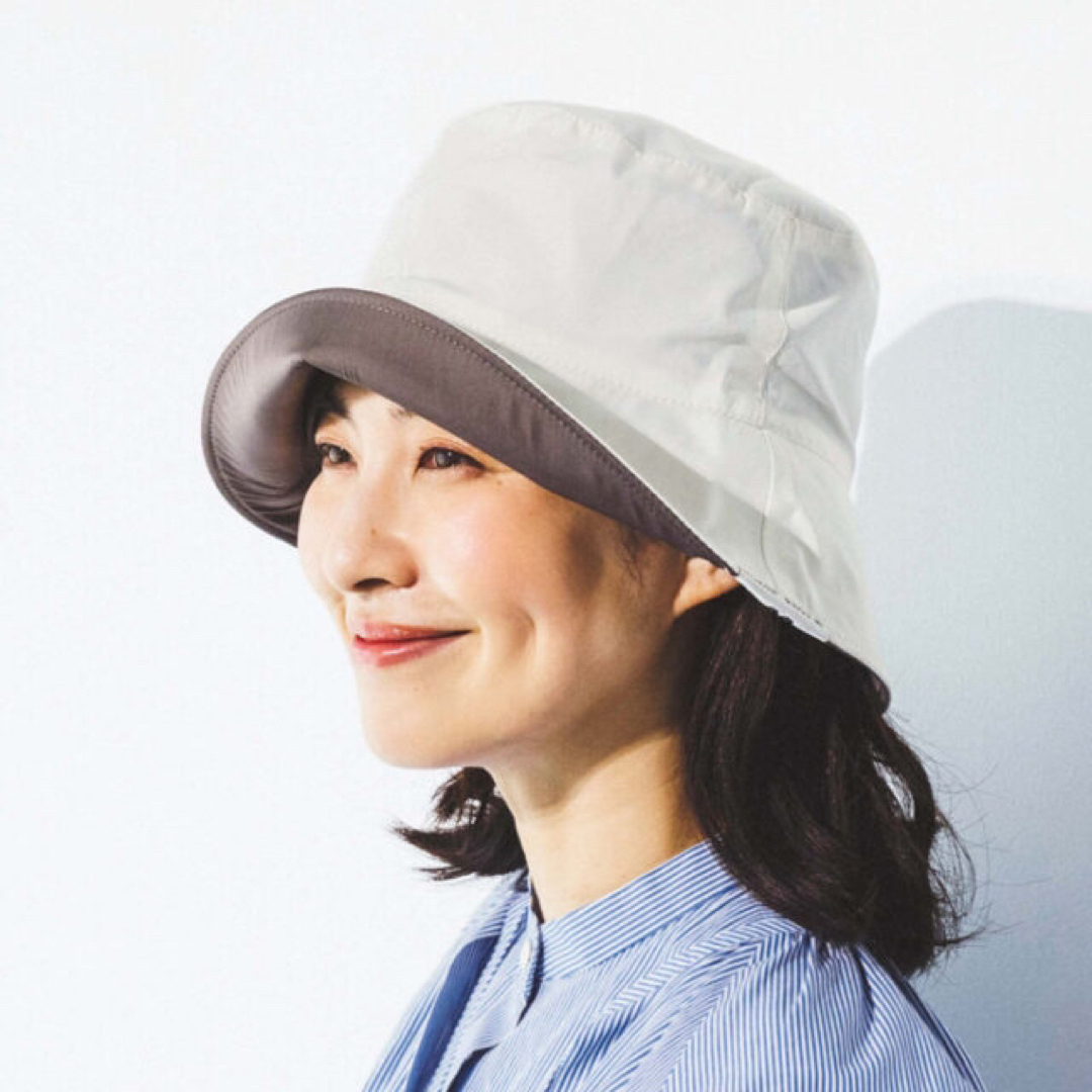 【大人のおしゃれ手帖 22年8月号付録】PLAIN PEOPLE UVカット帽子 レディースの帽子(ハット)の商品写真