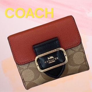 コーチ(COACH)の新品・未使用　coach 折財布シグネチャー　モーガン　ベージュ(財布)