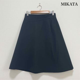 美形 MIKATA 膝丈フレアスカート 黒 M 事務服 制服 仕事着(ひざ丈スカート)