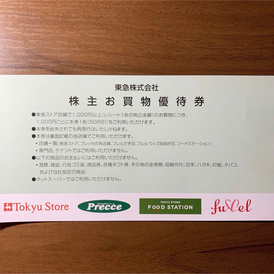 東急ストア 株主優待券 40枚セット 匿名配送 プレッセ フードステーション チケットの優待券/割引券(ショッピング)の商品写真