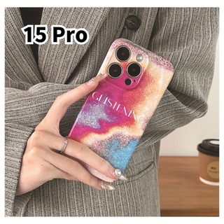 【iPhone 15 Pro】スマホケース ケース マーブル柄 ピンク(iPhoneケース)