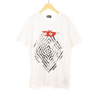 DIESEL - ディーゼル DIESEL Tシャツ カットソー 半袖 プリント L 白 ホワイト