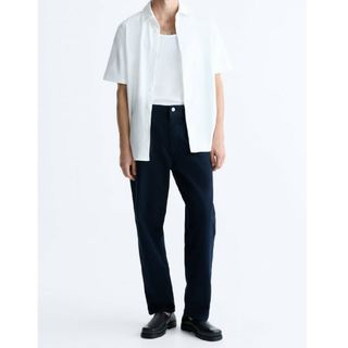 ZARA - ZARA　チェックストラクチャー入り生地シャツ