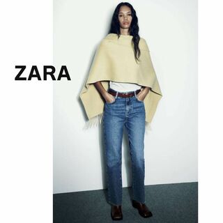 ザラ(ZARA)のZARA ザラ　デニム　パンツ　ジーンズ　ワイド　ストレート　青　ブルー　美脚(デニム/ジーンズ)