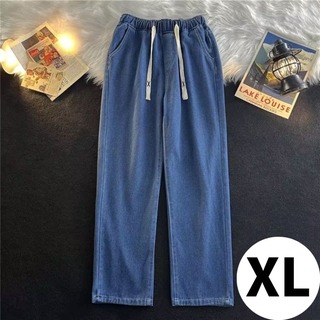 【人気♪】XL　デニム　デニムパンツ　ボトムス　ゆったり　オーバーサイズ　韓国風(デニム/ジーンズ)